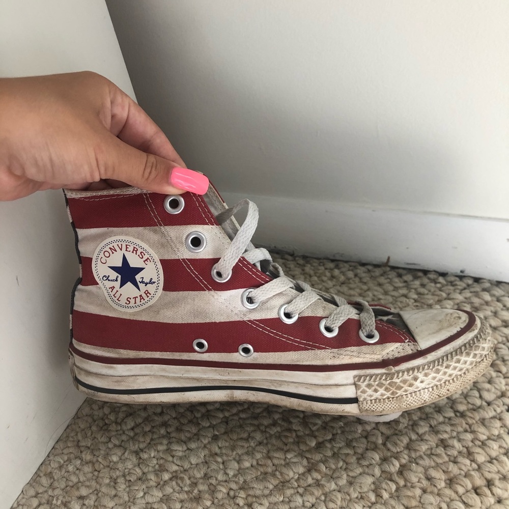 converse high top American flag